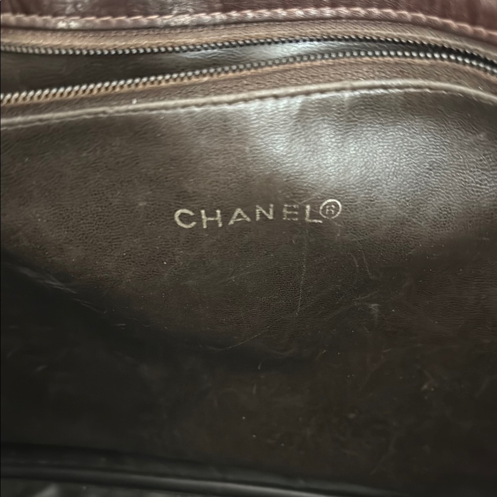 CHANEL Quilted Calf Skin Brown Medium Shopper Tote, Vintage. - Picture 8 of 14